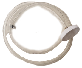 Fill Pump Hose Output Assembly (Standard Tubing) with lid and hose clamp for standard 10 Gallon Laboratory Recyclers